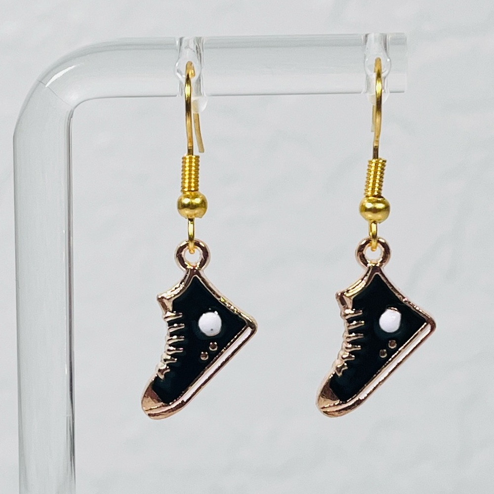 4/$20 Black Sneaker Earrings